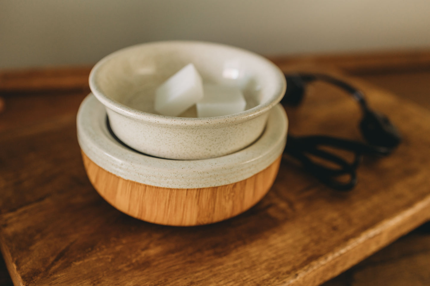 Ceramic Wood Grain Wax Melter | For Wax Melt