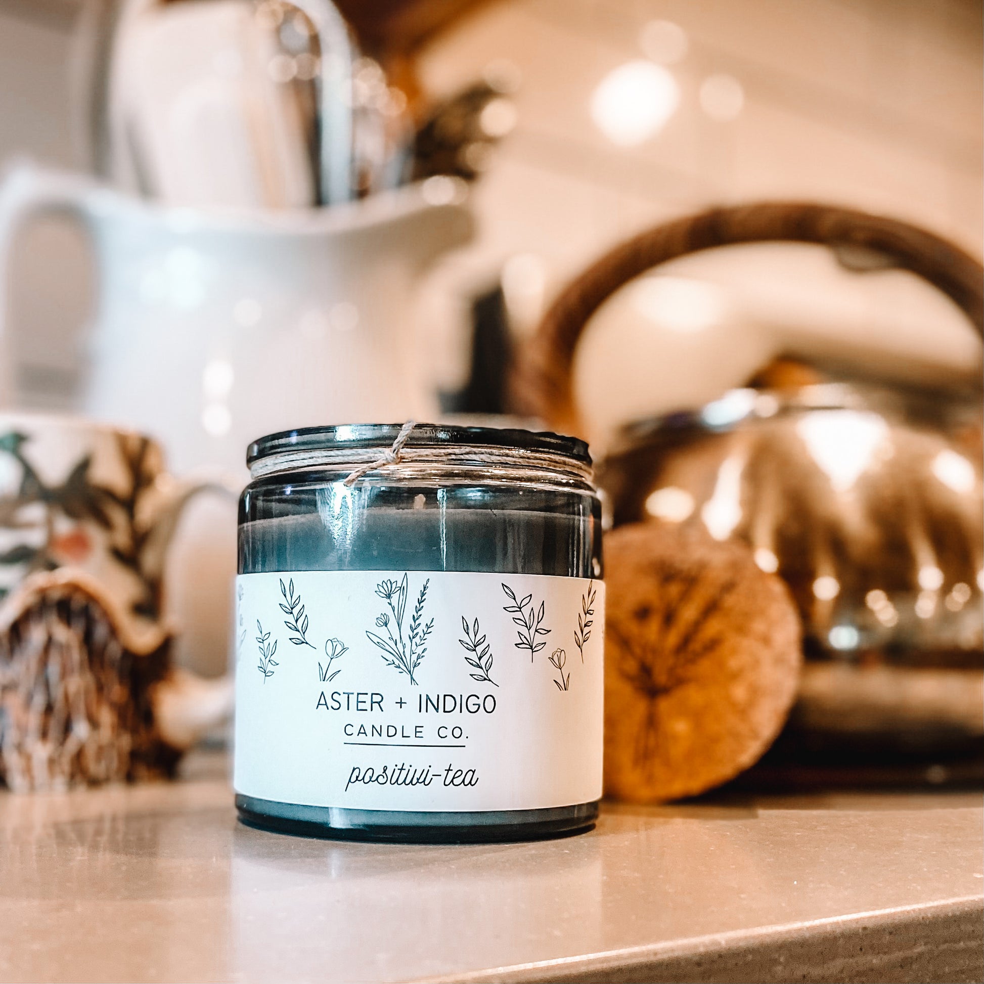 Positivi Tea Candle | Aster And Indigo Candle Co
